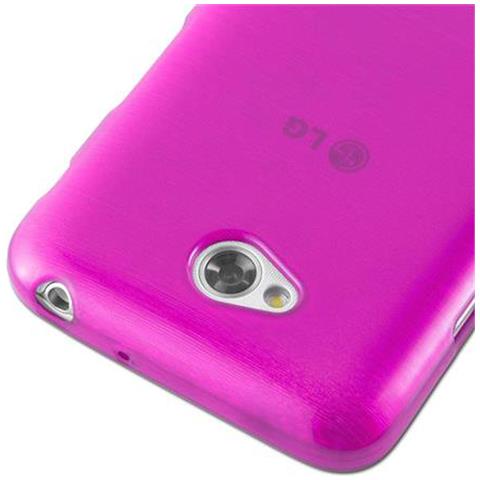 Custodia Compatibile Con Lg L70 (1.sim) In Rosa - Coperchio Protettivo In Silicone Tpu Flessibile Con Design Spazzolato - Foto 7
