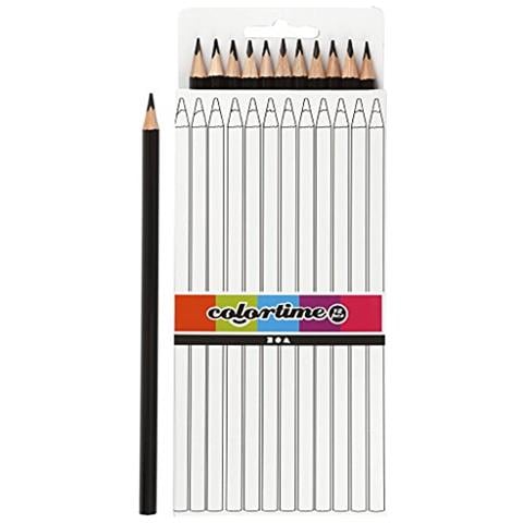 Matite Colorate, Nero, Mina: 3 Mm, L: 17 Cm, Base, 12pz - Foto 1