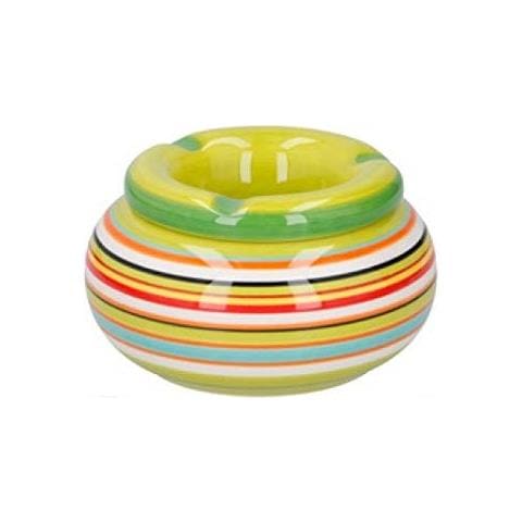 Tom Posacenere 13,5 X 13,5 X 6,7 Cm In Ceramica Verde / arancione / blu - Foto 1