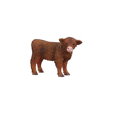 Figura Giocattolo In Miniatura Di Un Vitello Di Farm Life Highland (in Piedi) - Autentico Modello Dipinto A Mano - Foto 1