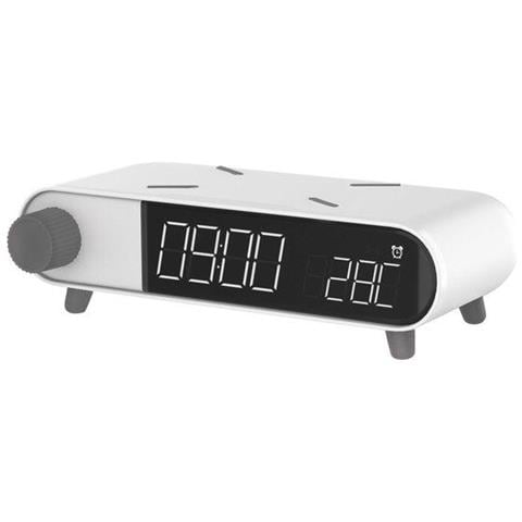 Sveglia Con Caricabatterie Senza Fili Retro Bianco 10 W - Foto 1