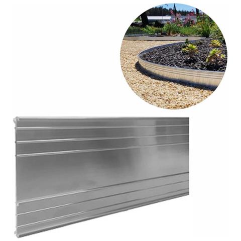 Bordure Per Aiuole Ultra Forte In Alluminio 24cm X 100cm | Aiuole Giardino | Bordure Per Giardino - Foto 4
