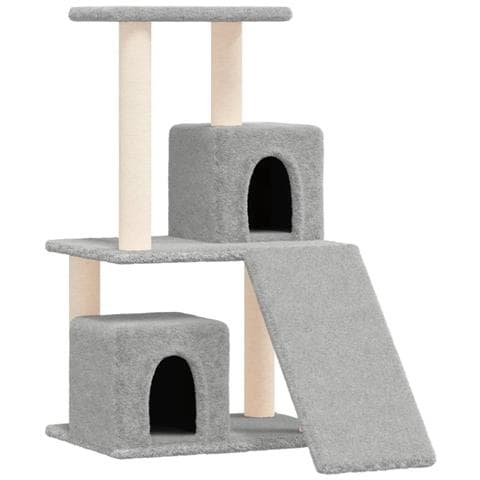 Albero Per Gatti Con Tiragraffi In Sisal Grigio Chiaro 82 Cm - Foto 1
