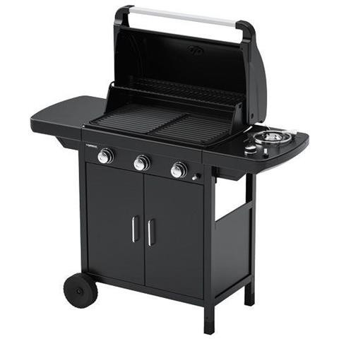 Barbecue a Gas Compact 3 LS 3 Bruciatori + Fornello Laterale Nero - Foto 2
