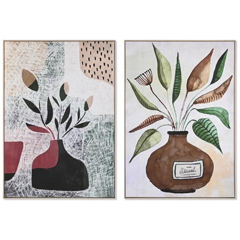 Quadro Dkd Home Decor 102,5 X 4,3 X 142,6 Cm Vaso Scandinavo (2 Unità) - Foto 1