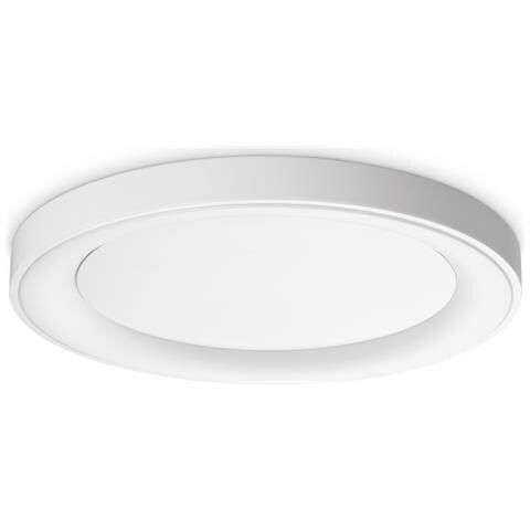 Plafoniera Contemporanea Planet Metallo Bianco Led Integrato 33w 3000k Ip20 - Foto 1