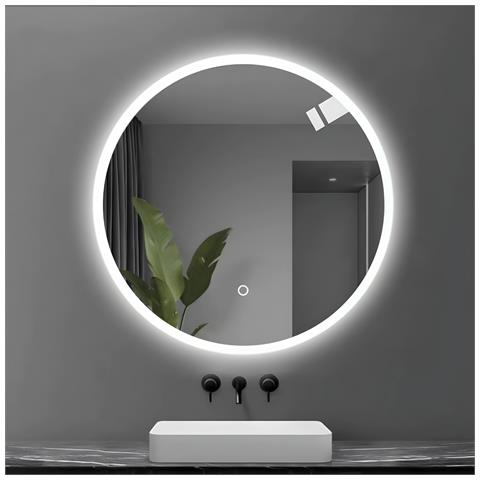 Porta Doccia Scorrevole Slide Per Box Nicchia Due Ante Cristallo Temprato *** Misura : Ø80, Tonalità : Dimmerabile 2700-4500-6500k - Foto 1