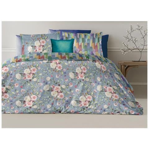 Copripiumino Double Face Matrimoniale Digitale Cotone Percalle Loft Acquarello - Foto 1