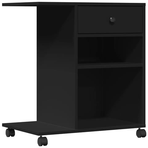 Supporto Per Stampante Con Ruote Nero 60x40x68,5 Cm - Foto 2