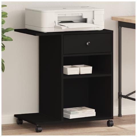 Supporto Per Stampante Con Ruote Nero 60x40x68,5 Cm - Foto 1