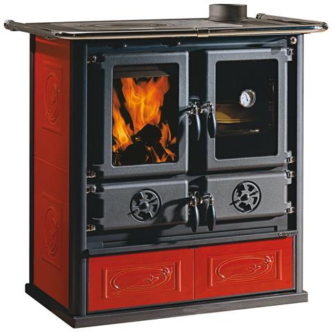Cucina Stufa A Legna Con Rivestimento In Maiolica 7,2 Kw Rosetta Liberty Bordeaux - Foto 2
