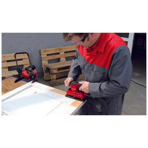 Levigatrice Orbitale 150w Con 3 Fogli Abrasivi Inclusi E Adattatore Per Aspirazione Tc-os1520 Einhell - Foto 8