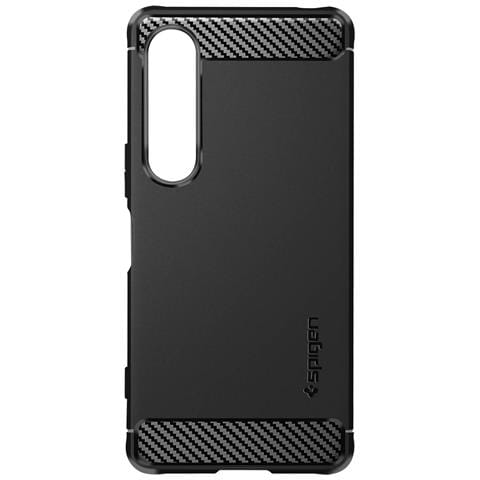 Cover Per Sony Xperia 1 Vi Silicone Anti-urto Design Carbonio, Nero - Foto 1