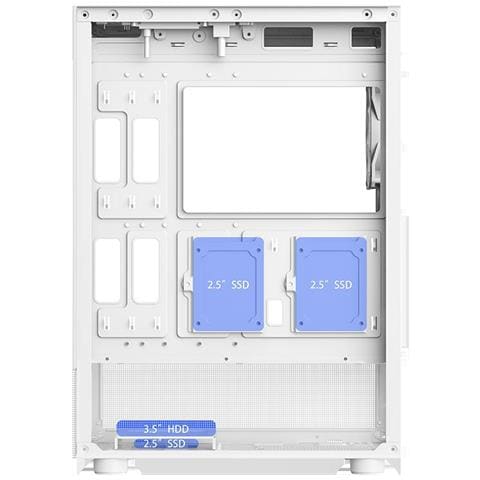 Case SHOWBUI 33W Tower ATX Micro ATX Mini-ITX Colore Bianco - Foto 12