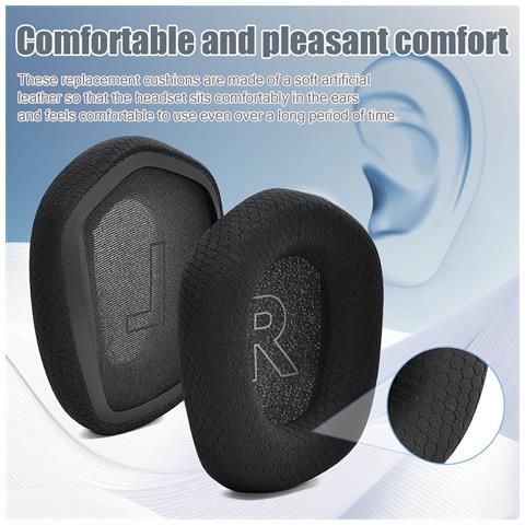 Cuscinetti Auricolari Per Logitech G733 1 Paio Black - Foto 4