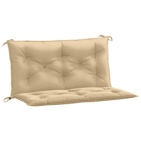 Cuscini Panca Giardino 2pz Beige Mélange 100x50x7cm Tessuto - Foto 2