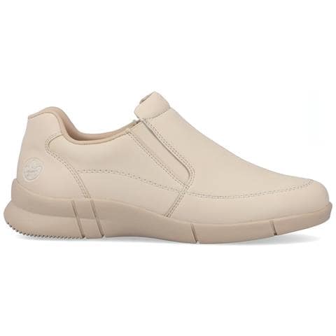Beige Casual Closed Sport Shoe Sneakers Pelle Scarpe Donna Beige Eu 39, N2155-60 - Foto 1