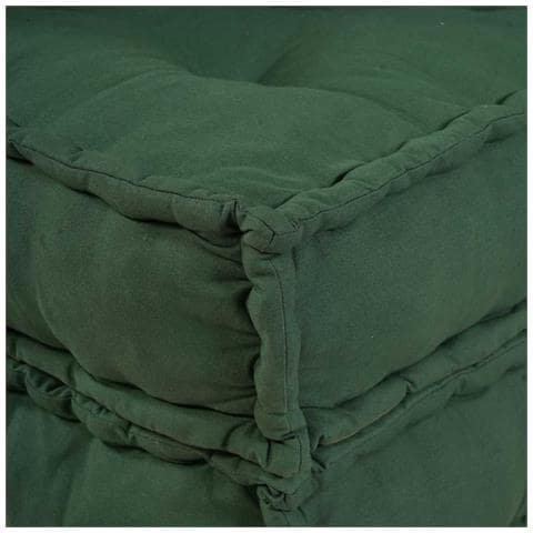 Pouf Modulare Verde 70x70x36 in Tessuto - Foto 8