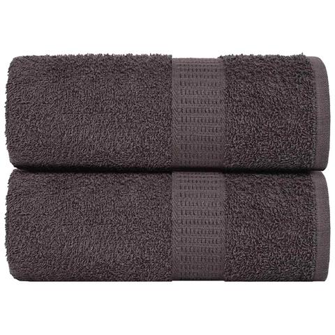 Asciugamani Ospiti 2 Pz Antracite 30x50 Cm 360 G/m 100% Cotone - Foto 1