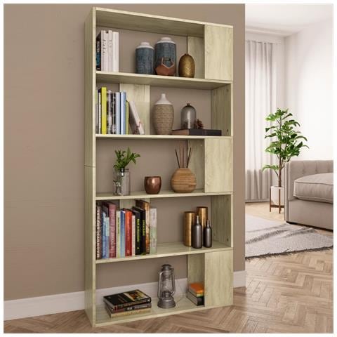 Lusso Casadino -  Libreria/divisorio Rovere Sonoma 80x24x159 Cm Legno Ingegnerizzato - Foto 8