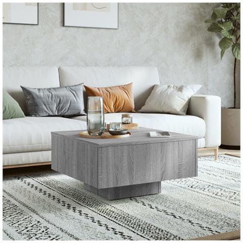 Tavolino Salotto Grigio Sonoma 60x60x31,5 Cm Legno Multistrato - Foto 2