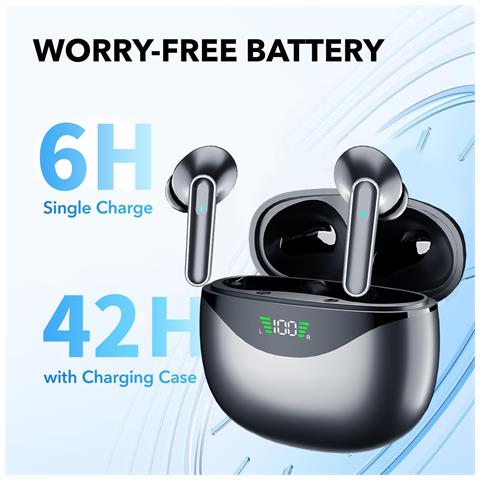 Auricolari Wireless 5.4 Bluetooth Dp4 A Lunga Durata Black - Foto 2