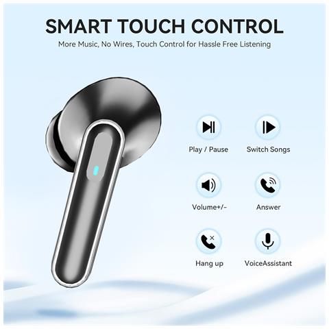 Auricolari Wireless 5.4 Bluetooth Dp4 A Lunga Durata Black - Foto 7