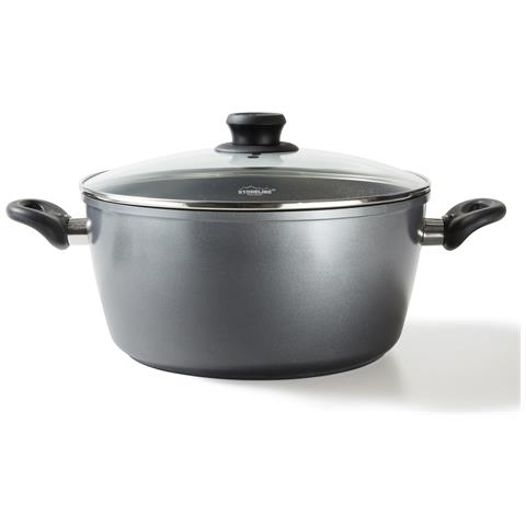 Pentola Xxxl Con Coperchio In Vetro, In Alluminio, Diametro 32 Cm, Rivestimento Antiaderente - Foto 1