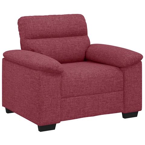 Poltrona Rosso Vino 60 cm in Tessuto - Foto 1