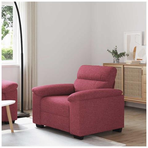 Poltrona Rosso Vino 60 cm in Tessuto - Foto 2