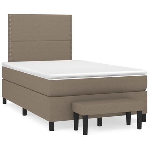Giroletto a Molle con Materasso Tortora 120x190 cm in Tessuto - Foto 2