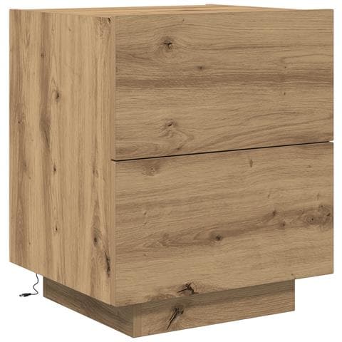 Comodino  con luci LED Rovere Artigianale 45x40x55 cm - Foto 1