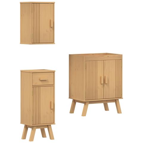 Set di mobili da bagno in pino da 3 pezzi - Foto 1