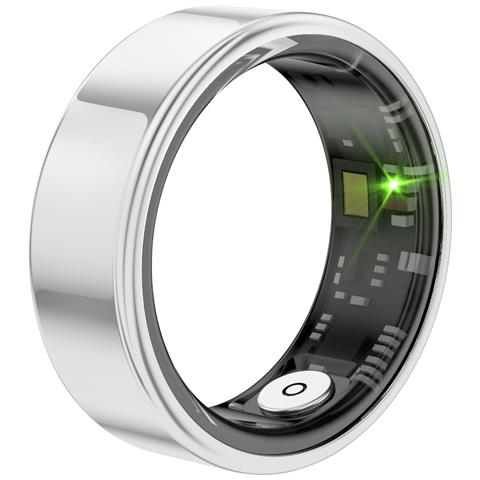 Anello Intelligente: Monitoraggio Sonno, Frequenza Cardiaca, Spo2, Ip68, 30 Giorni Standby Silver 12 - Foto 1