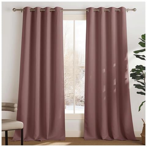 Tende Oscuranti 2 Pannelli 140 X 245 Cm Rosa - Foto 1