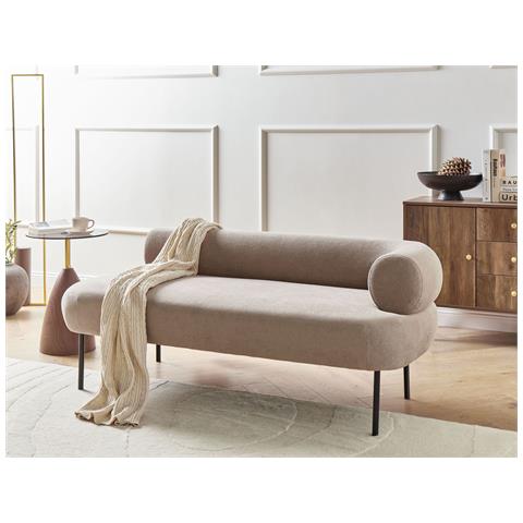 Chaise Longue Versione Destra Mirmande Tessuto Tortora - Foto 1