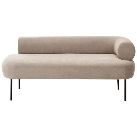 Chaise Longue Versione Destra Mirmande Tessuto Tortora - Foto 2