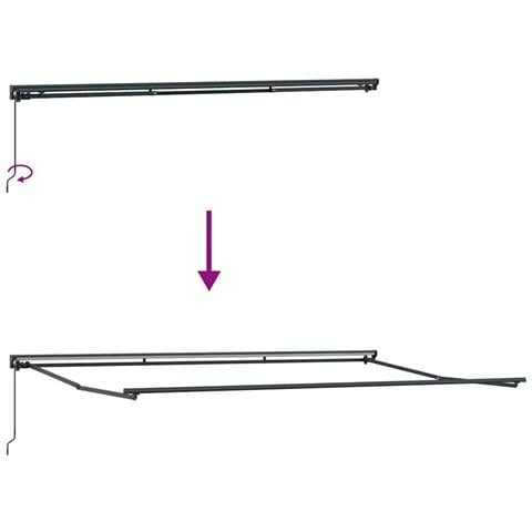 Tenda Retrattile Bianco 500x300 cm Tessuto - Foto 9