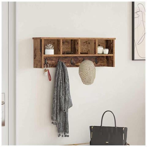 Appendiabiti a muro Legno vecchio 75 x 16 x 26 cm - Foto 2