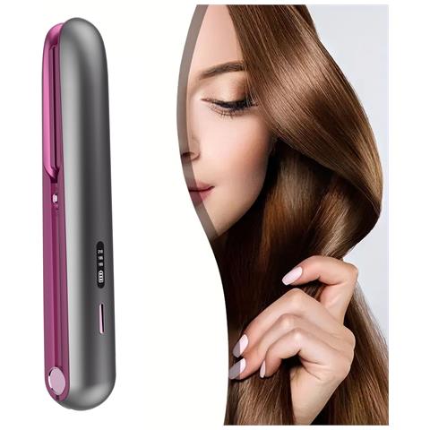 Piastra Per Capelli Portatile Senza Fili - Mini Piastra Usb Ricaricabile Con Piastre Fluttuanti 3d - Foto 1