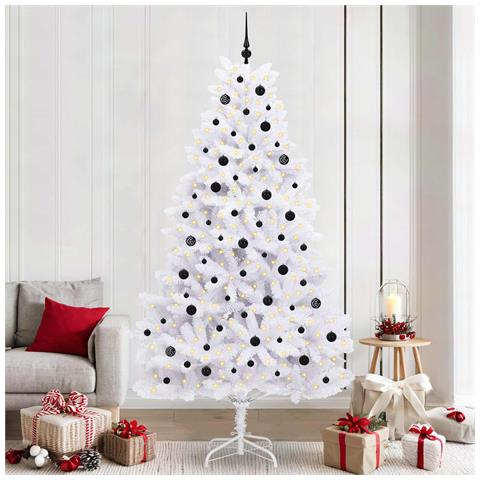 Albero di Natale Artificiale con Rami Pieghevoli Bianco 240 cm - Foto 2