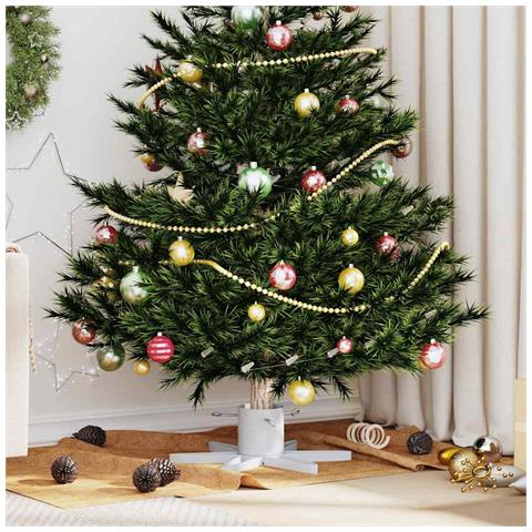 Supporto per Albero di Natale Bianco 49 x 49 x 15,5 cm Acciaio - Foto 2