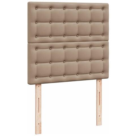 Letto Pouf con Materasso Cappucino 90x190 cm Similpelle - Foto 9