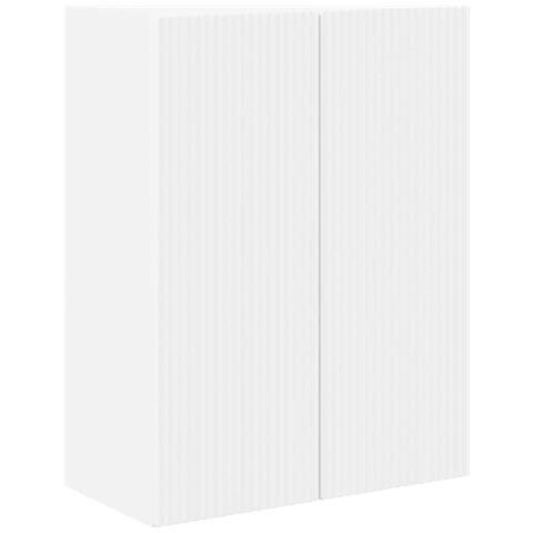 Mobile TV da parete Bianco 59,5 x 31 x 80 cm Legno multistrato - Foto 1