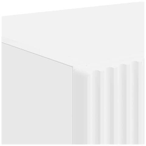 Mobile TV da parete Bianco 59,5 x 31 x 80 cm Legno multistrato - Foto 9