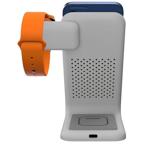Caricatore Wireless 3 In 1 Chargetree Swing Per Iphone / Apple Watch / Airpods, Blanc / Gris - Foto 2