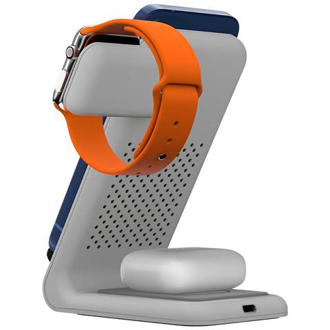 Caricatore Wireless 3 In 1 Chargetree Swing Per Iphone / Apple Watch / Airpods, Blanc / Gris - Foto 5
