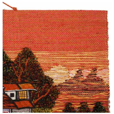 Arazzo Decorativo In Iuta Intrecciata 100x80 - Foto 3