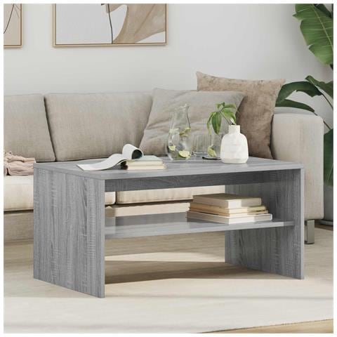 Tavolino da salotto Grigio Sonoma 80 x 50 x 40 cm - Foto 2