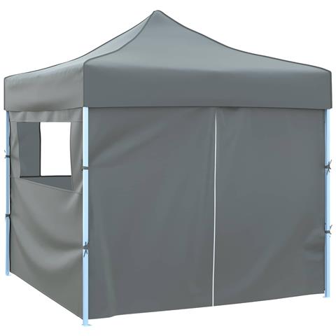 Tenda Party Antracite 291 x 291 x 315 cm Tessuto Oxford - Foto 2